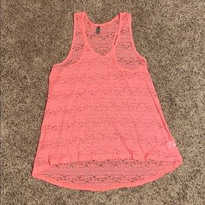 Bright Pink Lacey tank top